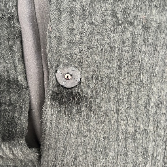 JIL SANDER Black Single Breasted Sheared Fur Coat - Picture 7 of 11